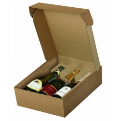 CANTINETTA 3 BOTTIGLIE ONDA AVANA 29,5x33,5x9cm