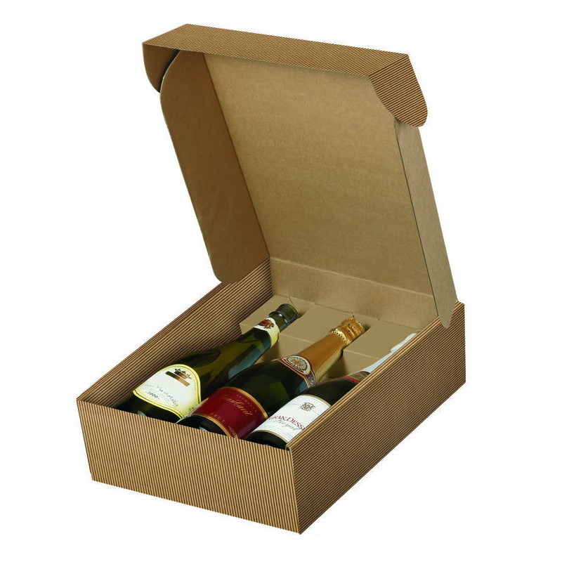 CANTINETTA 3 BOTTIGLIE ONDA AVANA 29,5x33,5x9cm