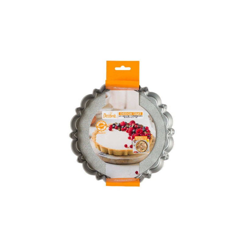 STAMPO CROSTATA FONDO MOBILE ø20x3hcm ANTIADERENTE DESIGN LINE DECORA