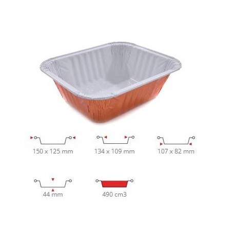 TEGLIA ALLUMINIO BIANCO/RAME 1 prz 100PZ R10G CONTITAL