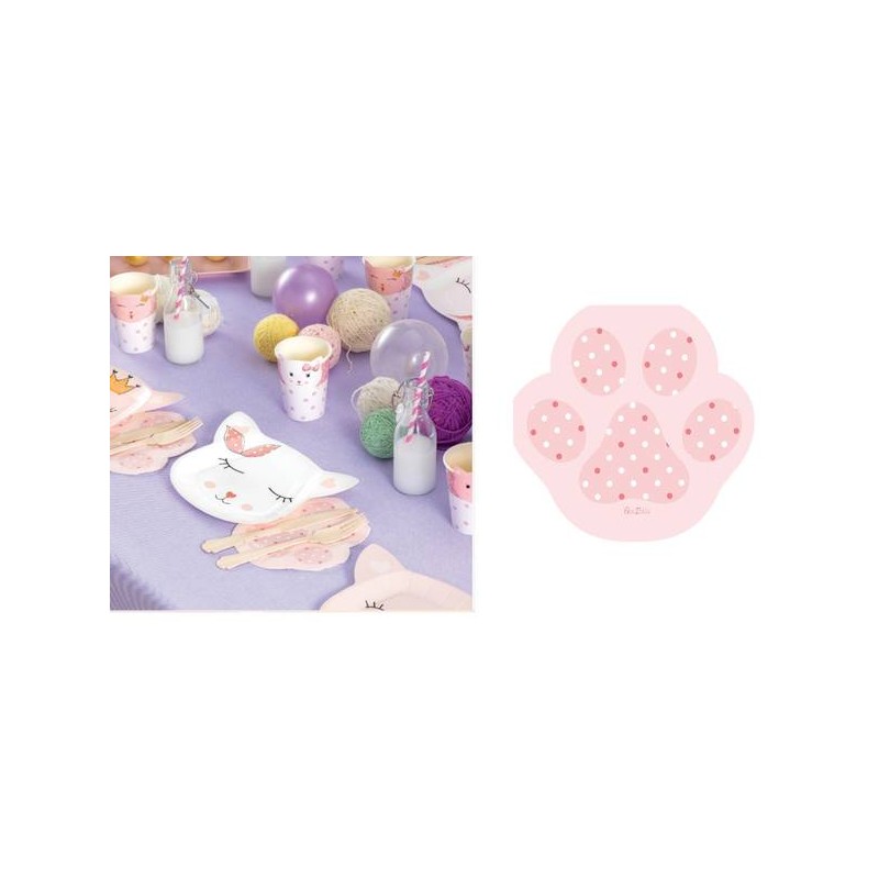 TOVAGLIOLI SAGOMATI 33x33 ZAMPINA LADY KITTY 16pz