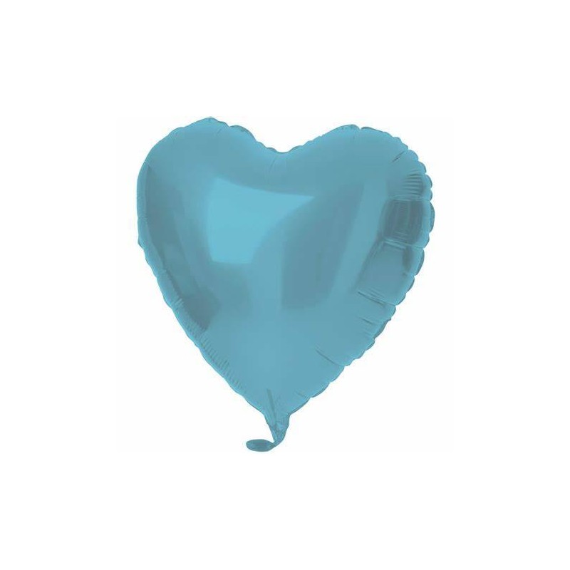 PALLONE MYLAR 18'' CUORE AZZURRO ACCESO SATIN 45cm