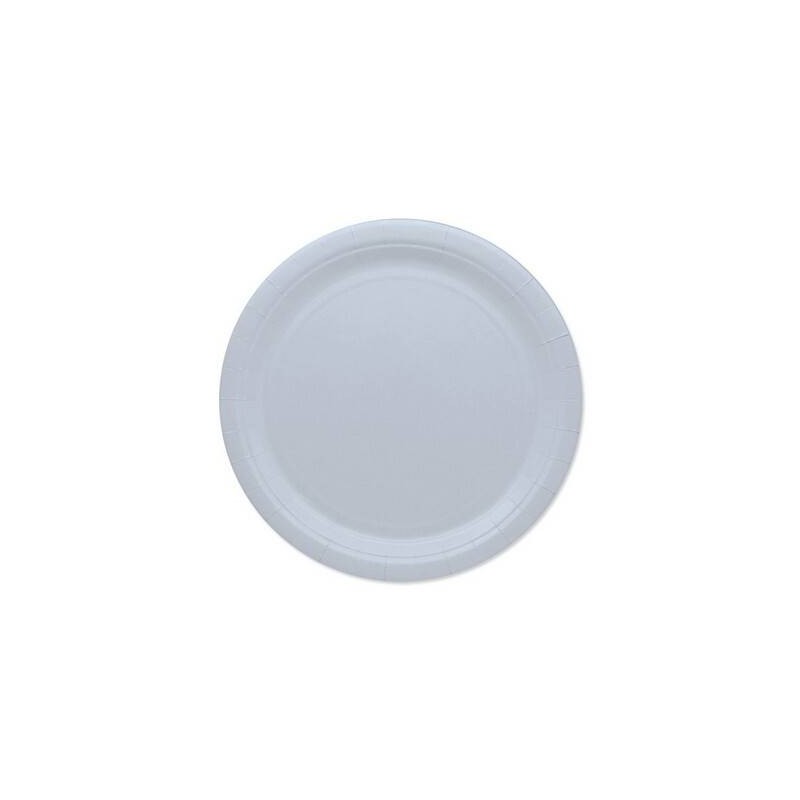 PIATTI PIANI ECOLOR BIODEGRADABILI 24cm BIANCO 25pz