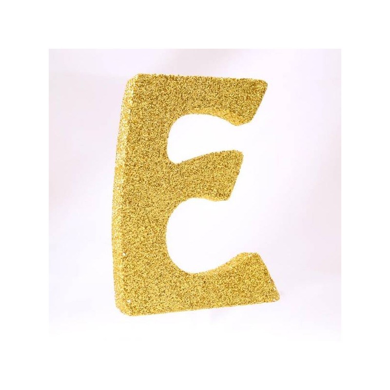 LETTERA POLISTIROLO GLITTER ORO mm120x90 E