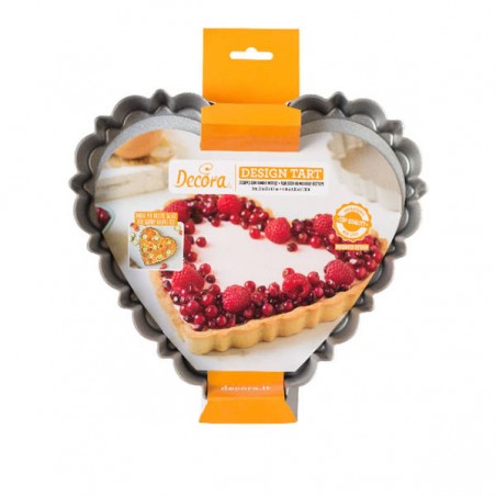 STAMPO CROSTATA CUORE FONDO MOBILE 25x23xh3cm ANTIADERENTE