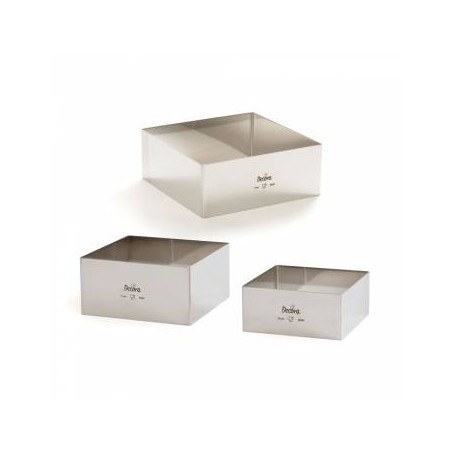 QUADRATO INOX 15x15x4,5cm