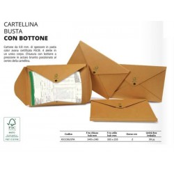 CARTELLINA ECO A BUSTA CHIUSURA CON BOTTONE FSC