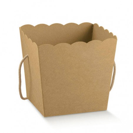 VASO IN CARTONCINO 10x10x14,5cm AVANA
