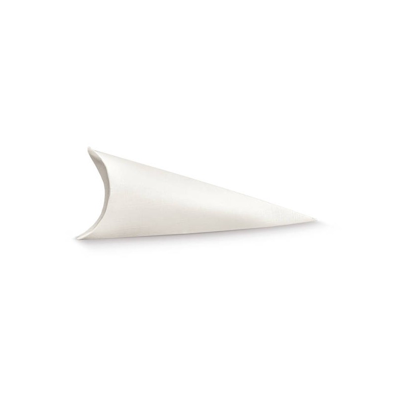 SCATOLA CONO BUSTA 190 FIBRA BIANCO H.19cm 10pz