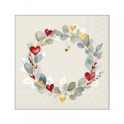 TOVAGLIOLI 25X25 CORONA EUCALIPTO VERDE 20pz