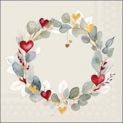 TOVAGLIOLI 33X33 CORONA EUCALIPTO VERDE 20pz