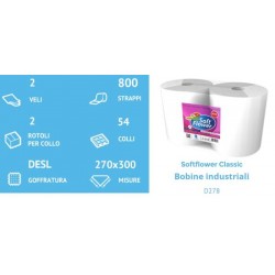 BOBINA ASCIUGATUTTO DESL 800 STRAPPI 2V h.27 2 ROTOLI