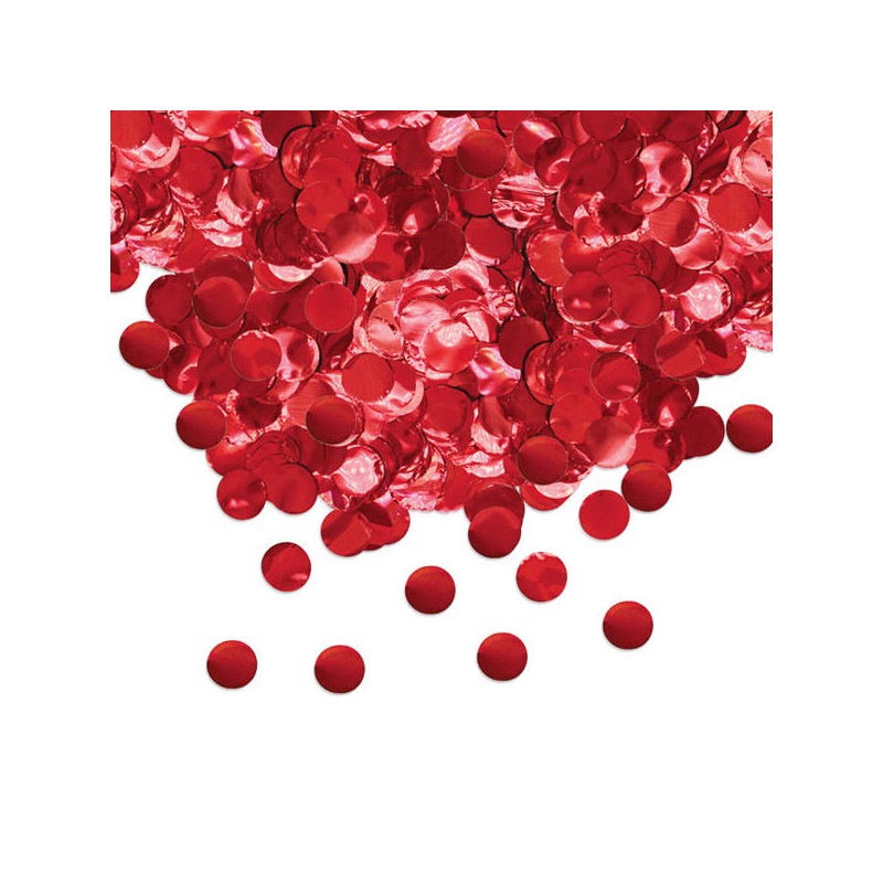 CORIANDOLI IN FOIL ø2cm 50gr ROSSO METAL