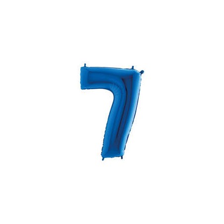 PALLONE NUMERO 7 MYLAR 102cm 40 BLU