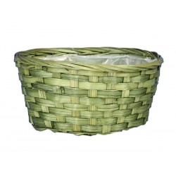 CESTO TONDO BAMBOO Ø20x9cm VERDE