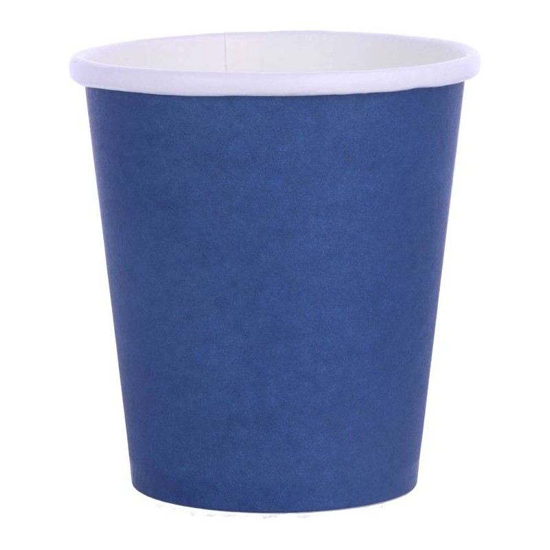 BICCHIERI 270cc CARTA BIODEGRADABILI BLU 25pz