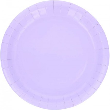 PIATTI PIANI CARTA BIODEGRADABILI 23cm LILLA 15pz