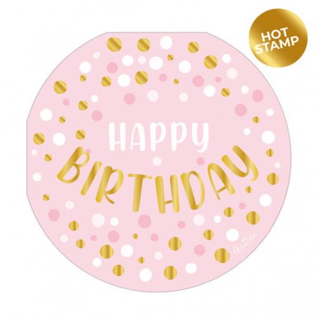 TOVAGLIOLI 33x33 SAGOMATI HAPPY B.TONDO ROSA 16pz