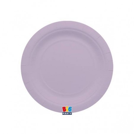 PIATTI DESSERT ECOLOR BIODEGRADABILI 18cm LILLA 25pz