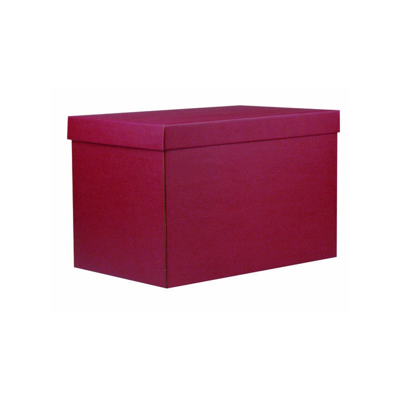 SCATOLA F/COPERCHIO LINEA 1300 49x34x33cm GOFFR. ROSSO PORTATA 12kg