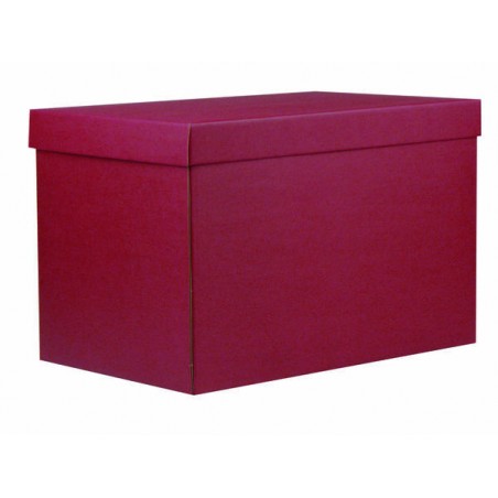 SCATOLA F/COPERCHIO LINEA 1300 49x34x33cm GOFFR. ROSSO PORTATA 12kg