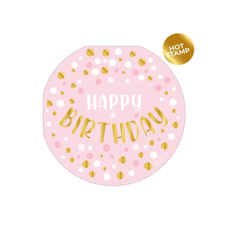 TOVAGLIOLI 33x33 SAGOMATI HAPPY B.TONDO ROSA 16pz