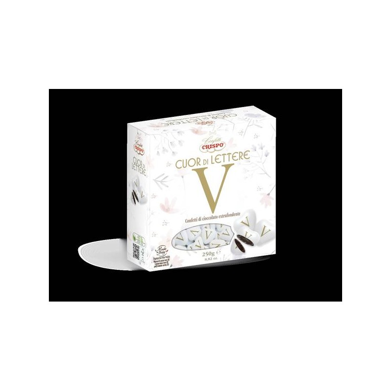 CONFETTI CUOR DI LETTERE V CIOCCOLATO FONDENTE 250gr