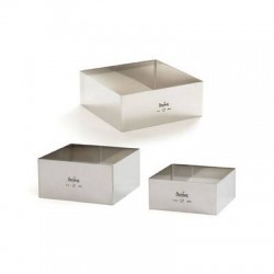 QUADRATO INOX 12x12x4,5cm