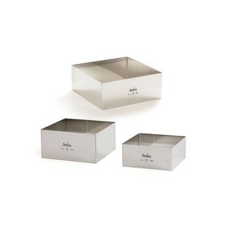 QUADRATO INOX 12x12x4,5cm