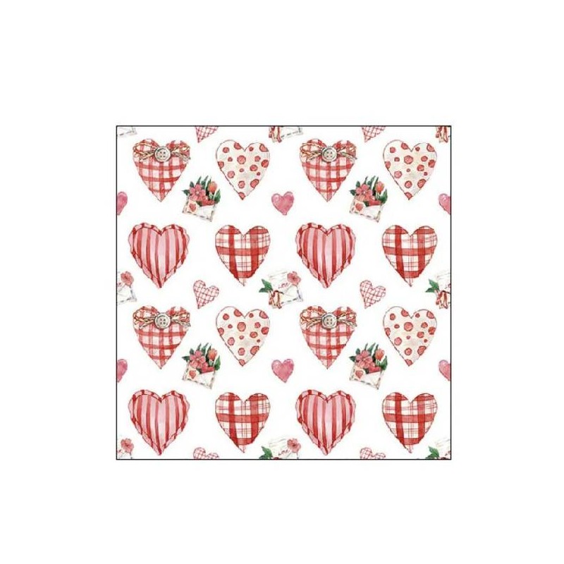 TOVAGLIOLI 25x25 LOVELY HEARTS 20pz