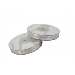 NASTRO RASO mm10x25mt COMUNIONE BIANCO-ORO