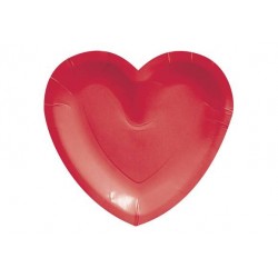 PIATTI CUORE CARTONCINO 20cm 8pz