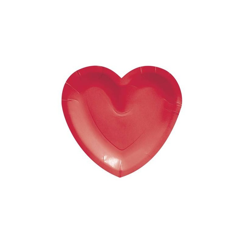 PIATTI CUORE CARTONCINO 20cm 8pz