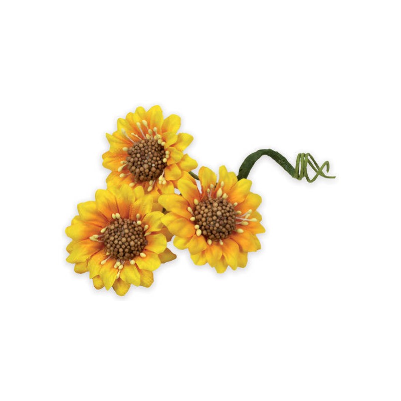 FIORI GIRASOLE DA BOMBONIERA MAZZETTO 6pz