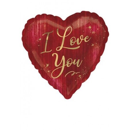 PALLONE MYLAR CUORE I LOVE ROUGE 71x71cm