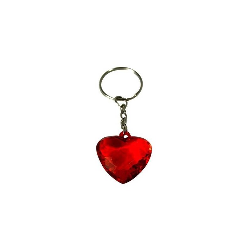 PORTACHIAVE CUORE IN PLASTICA ROSSO 4cm