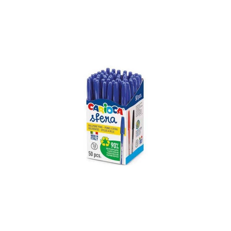 PENNA SFERA ECO FAMILY 50pz BLU CARIOCA