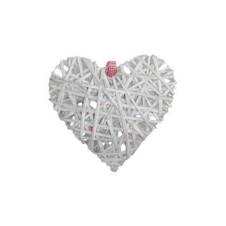 CUORE VIMINI GRIGIO 20x20cm DEC02279