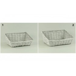 CESTO CONFEZIONE RETT.VIMINI GRIGIO 46x35x10-18cm