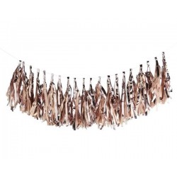 GHIRLANDA CON NAPPE ORO/ROSA 3mt