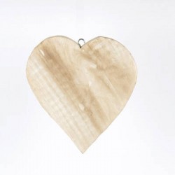 CUORE LEGNO CON SUPPORTO 25x24cm