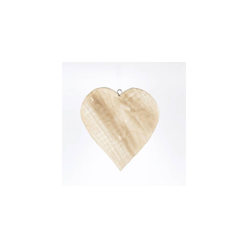 CUORE LEGNO CON SUPPORTO 25x24cm