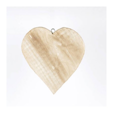 CUORE LEGNO CON SUPPORTO 25x24cm