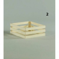 CESTO RETTANGOLARE LEGNO NATURALE 21x21x8,5cm