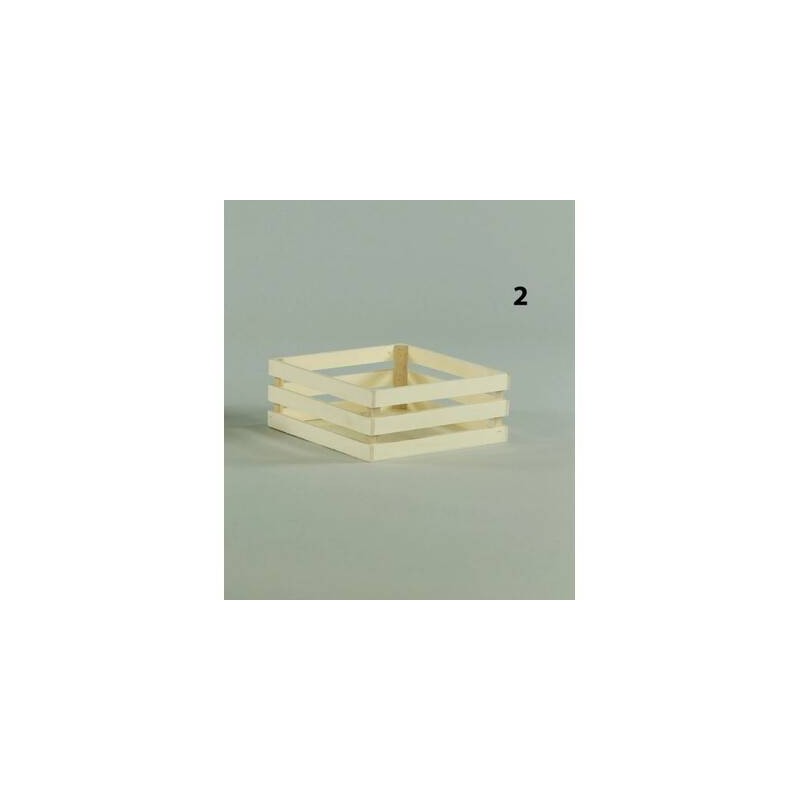 CESTO RETTANGOLARE LEGNO NATURALE 21x21x8,5cm