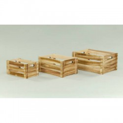 CASSETTA LEGNO RETTANGOLARE NOCCIOLA 35x25x16cm 1/3
