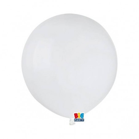 PALLONCINI LATTICE 19'' 48cm BIANCO 25pz