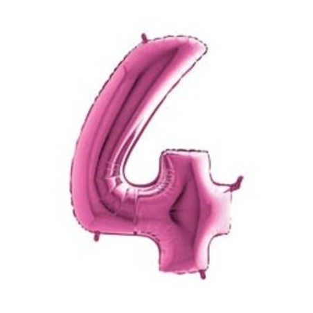 PALLONE NUMERO 4 MYLAR 102cm 40 FUCSIA
