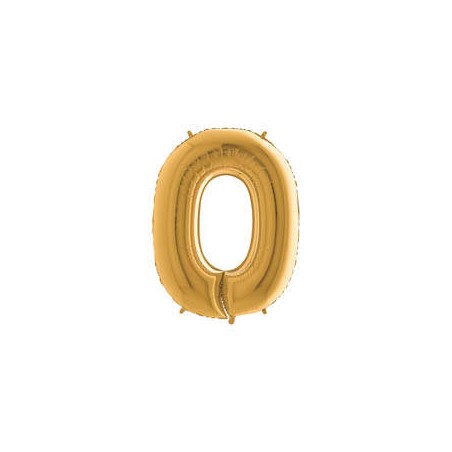 PALLONE NUMERO 0 MYLAR 102cm 40 ORO