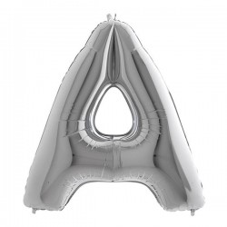 PALLONE MYLAR LETTERA A 40 102cm SILVER